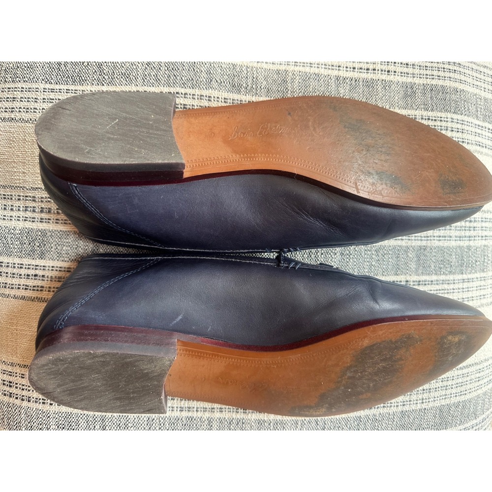 Sam Edelman Loraine Navy Blue Leather Horsebit Loafers Womens Size 9 - Picture 4 of 7